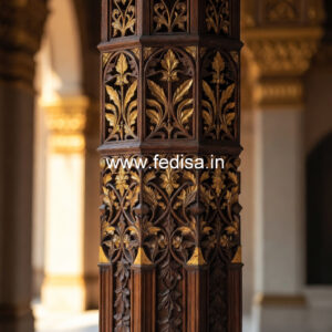 Wooden Pillar Design for Designer Spaces