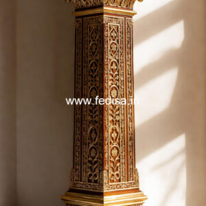 Wooden Pillar Design with Classic Beauty