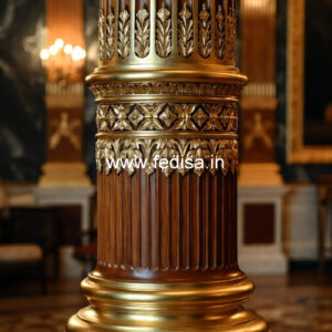Wooden Pillar Design with Traditional Elegance
