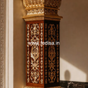 Wooden Pillar Design for Classic Architecture