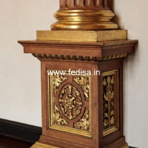 Wooden Pillar Design for Interior Luxury
