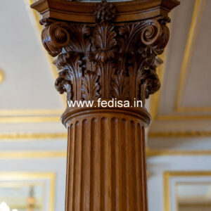 Wooden Pillar Design with Royal Craft
