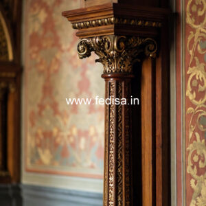 Wooden Pillar Design for Living Room Decor