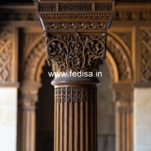 Handmade Wooden Pillar Design for Interiors