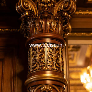 Wooden Pillar Design for Classic Interiors
