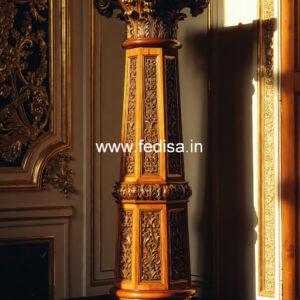 Wooden Pillar Design for Luxury Villa