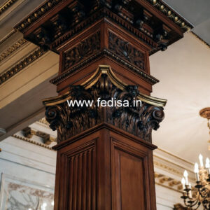 Wooden Pillar Design for Modern Interiors