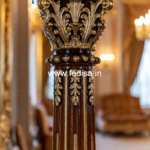 Wooden Pillar Design for Hallway