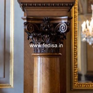 Wooden Pillar Design with Smooth Finish