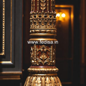 Wooden Pillar Design for Living Space