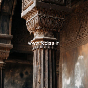 Wooden Pillar Design with Creative Style