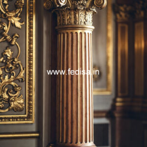 Wooden Pillar Design with Elegant Touch