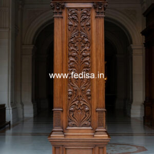 Wooden Pillar Design with Royal Interiors