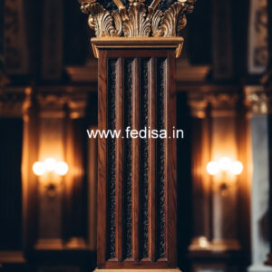 Wooden Pillar Design with Luxury Finish