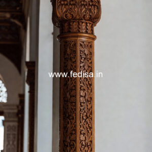 Wooden Pillar Design for Interior Enhancement