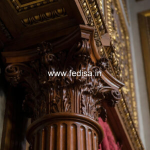Wooden Pillar Design for Rich Interiors