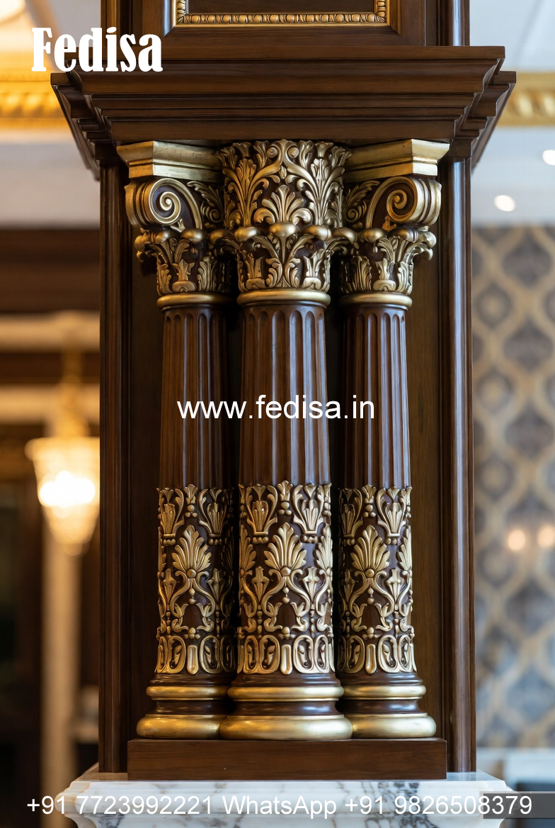 Wooden Pillar Design for Modern Decor