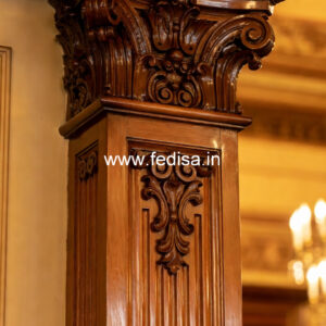 Wooden Pillar Design for Interior Luxury
