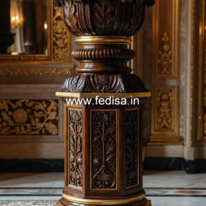 Wooden Pillar Design with Royal Craft