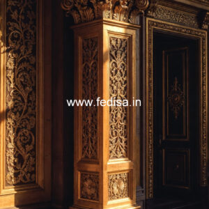 Elegant Wooden Pillar Designs for Living Room