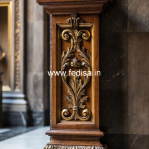 Wooden Pillar Design for Living Room Decor