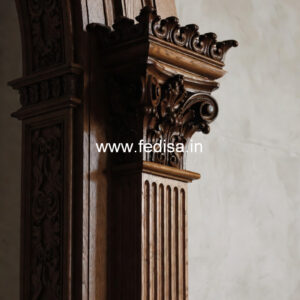 Handmade Wooden Pillar Design for Interiors
