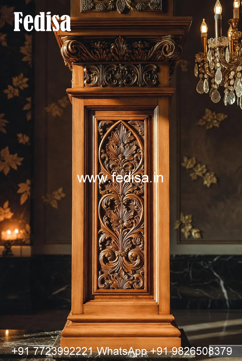 Wooden Pillar Design for Luxury Interior