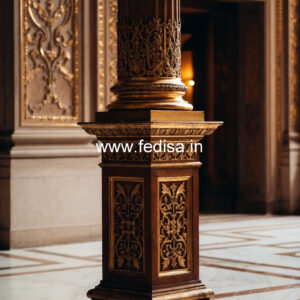 Wooden Pillar Design with Custom Design