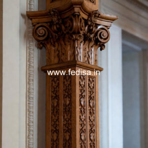 Wooden Pillar Design for Designer Homes