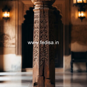 Wooden Pillar Design for Modern Villas