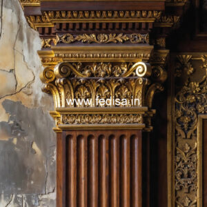 Wooden Pillar Design with Premium Finish