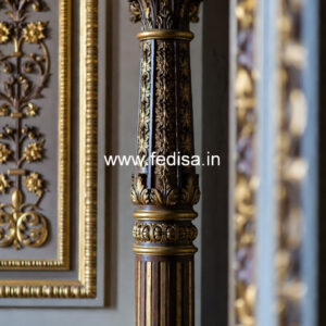 Wooden Pillar Design with Luxury Finish