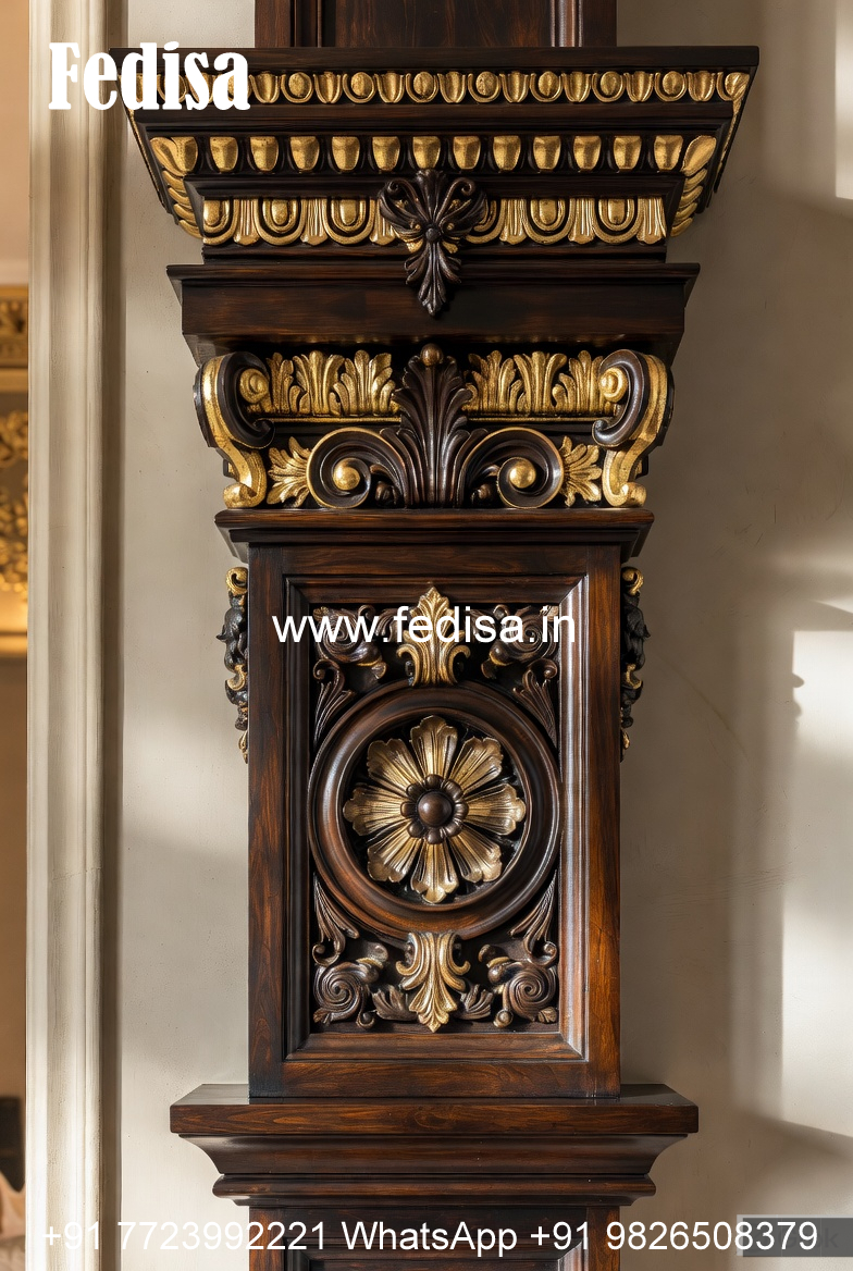 Wooden Pillar Design with Classic Beauty
