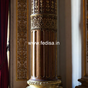 Wooden Pillar Design for Rich Interiors