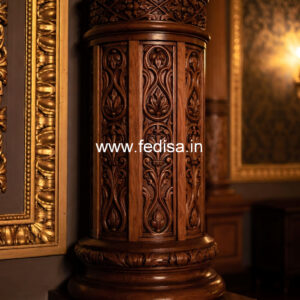 Wooden Pillar Design for Interior Luxury