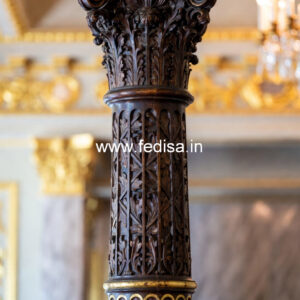 Wooden Pillar Design with Royal Craft