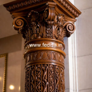 Elegant Wooden Pillar Designs for Living Room