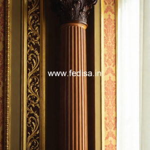 Wooden Pillar Design for Office Interior