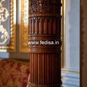 Wooden Pillar Design with Unique Patterns