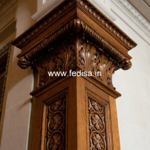 Wooden Pillar Design for Designer Homes