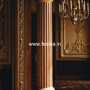 Wooden Pillar Design with Unique Finish