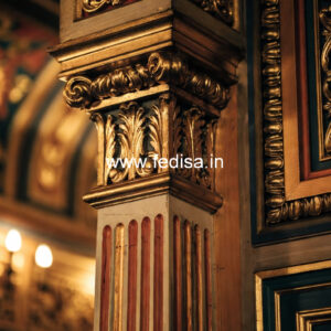 Wooden Pillar Design with Premium Finish