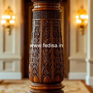 Wooden Pillar Design with Royal Interiors