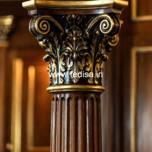 Wooden Pillar Design for Interior Enhancement