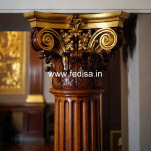 Wooden Pillar Design with Decorative Appeal