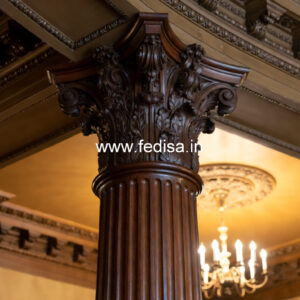 Wooden Pillar Design with Classic Beauty