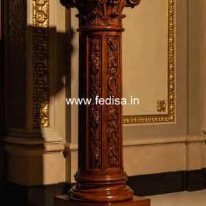 Wooden Pillar Design for Rich Interiors