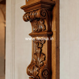 Wooden Pillar Design with Royal Look