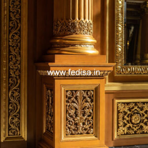 Wooden Pillar Design with Antique Style