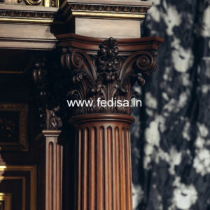 Wooden Pillar Design for Entryway